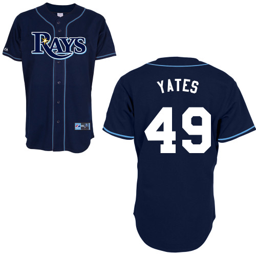 Kirby Yates #49 mlb Jersey-Tampa Bay Rays Women's Authentic Alternate 2 Navy Cool Base Baseball Jersey